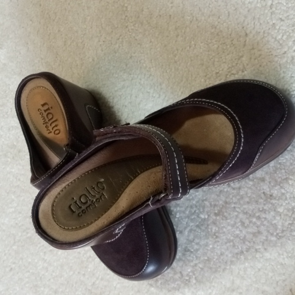 Rialto "Mystical" Mary Jane strap open back heels